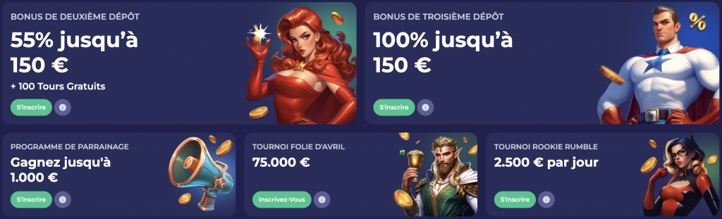 Bonus et promotions au BrunoCasino